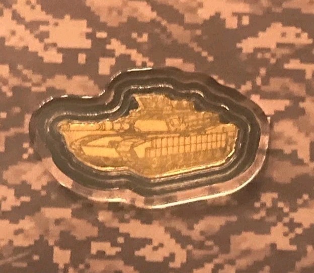 U.S. Army Tank Shaped 1/1000 oz Gold Coin in Assay Card – 9,999 Mintage