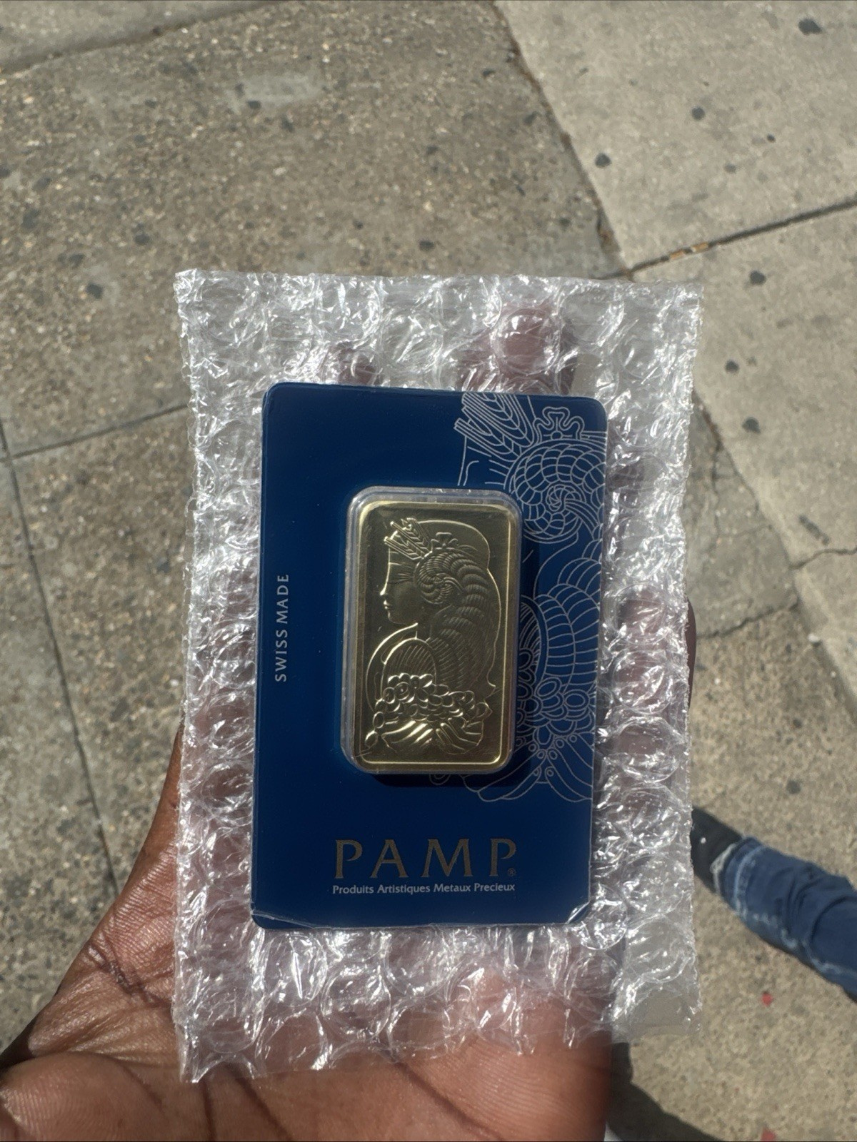 1 oz Gold Bar PAMP Suisse Lady Fortuna Veriscan (In Assay) .9999 Fine