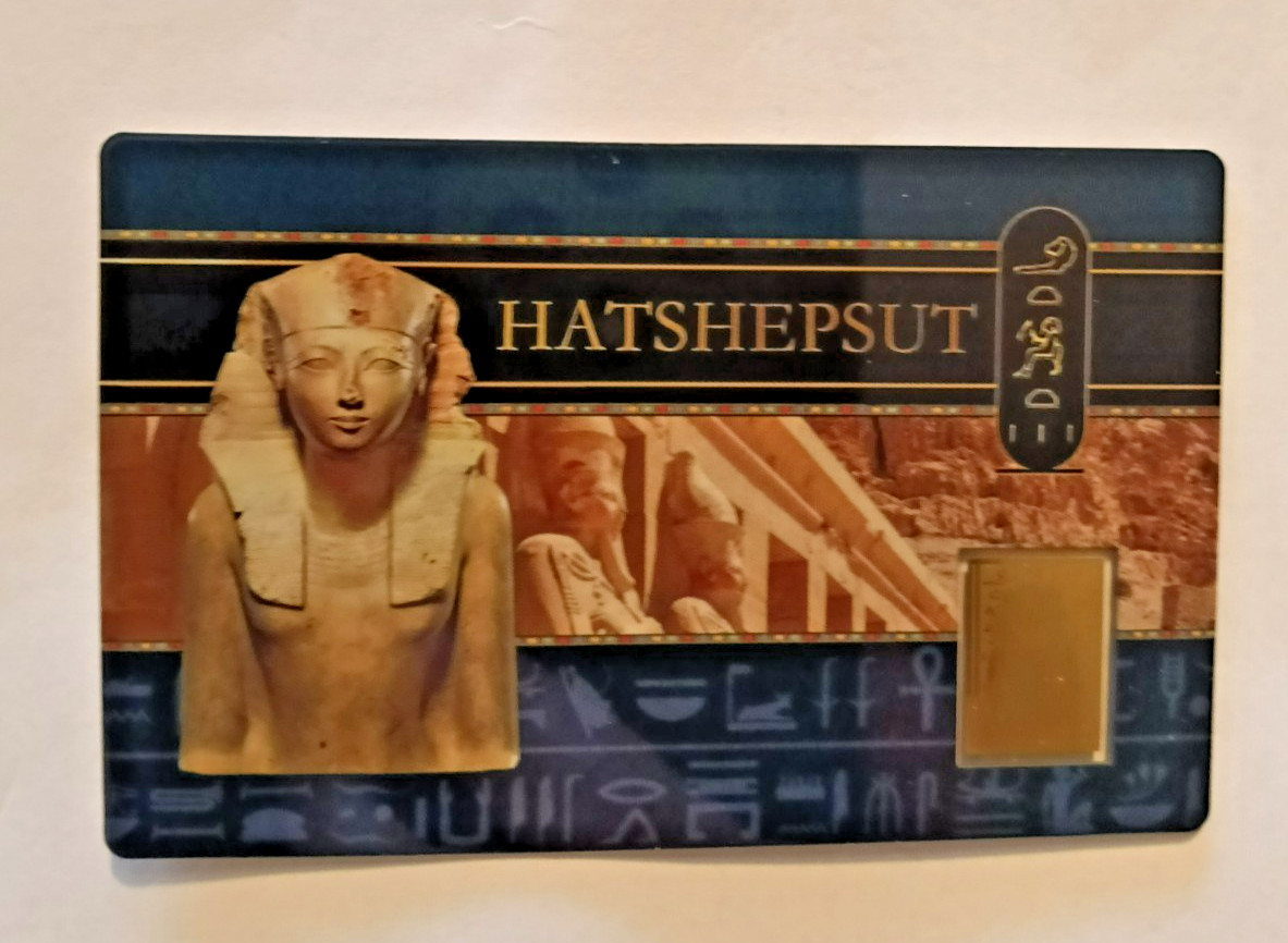 1000TH OZ COIN CARD HATSHEPSUT ANCIENT EGYPTIAN RULERS