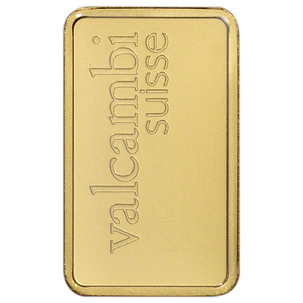 2.5 gram Gold Bar – Valcambi Suisse – 999.9 Fine in Sealed Assay