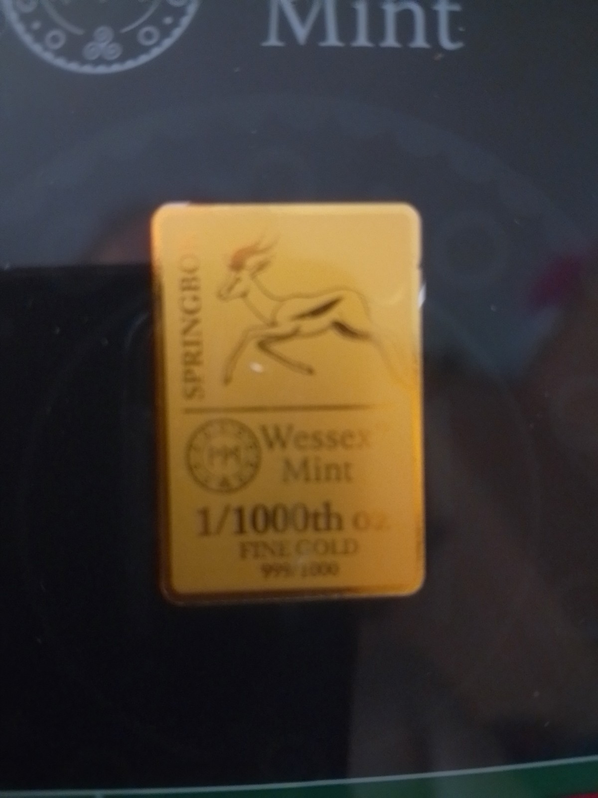 6 WESSEX MINT 24 CT GOLD SMALL BULLION BARRS