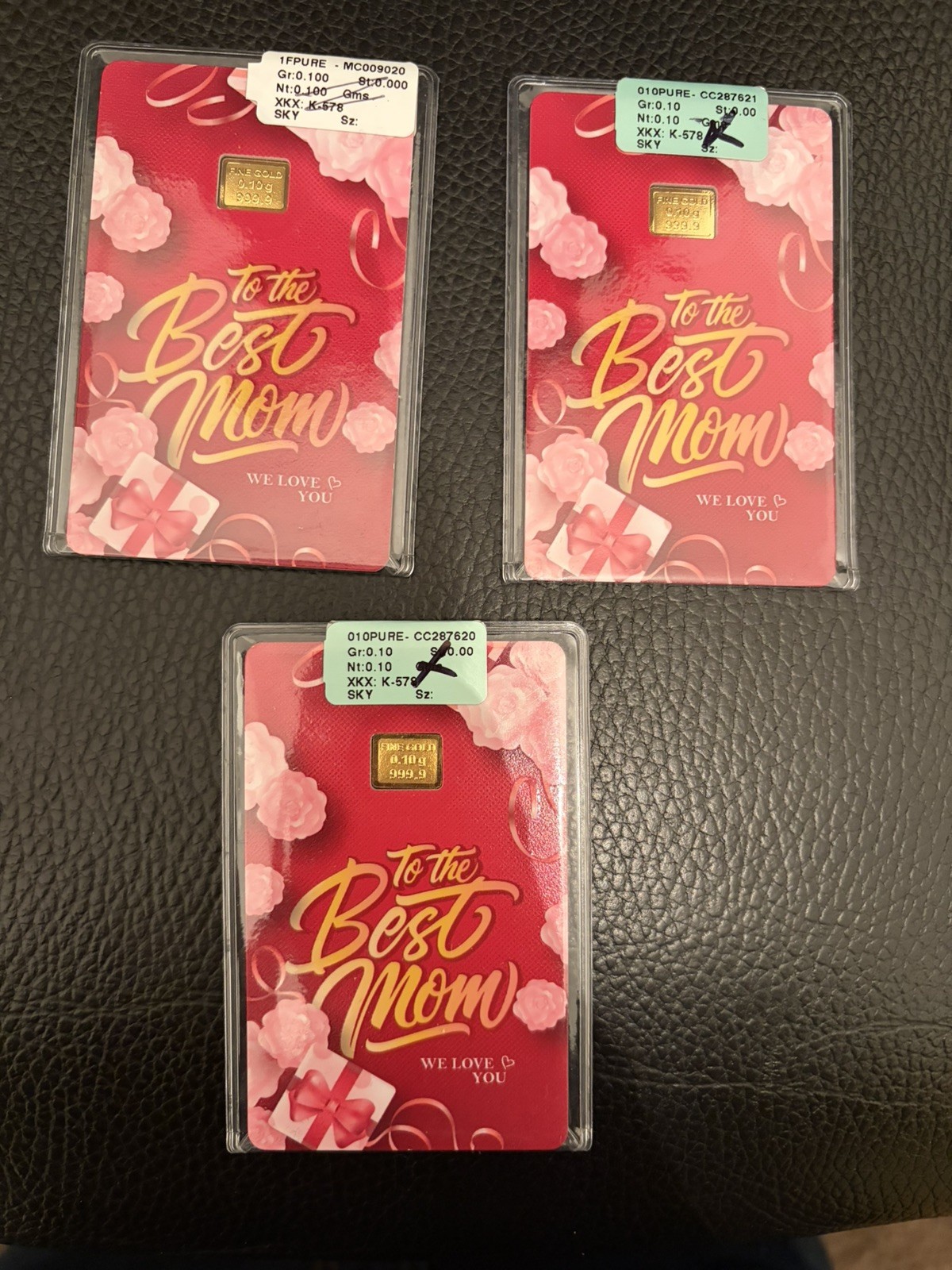 To the Best mum small Gold Bar 999.9