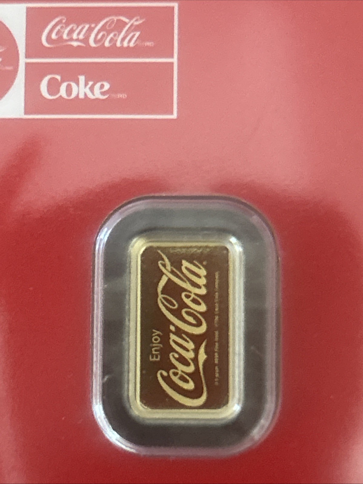 Pure Gold Coca Cola Bottle And Logo Limited Edition Gold Bar In Coke Assay 1/2 g