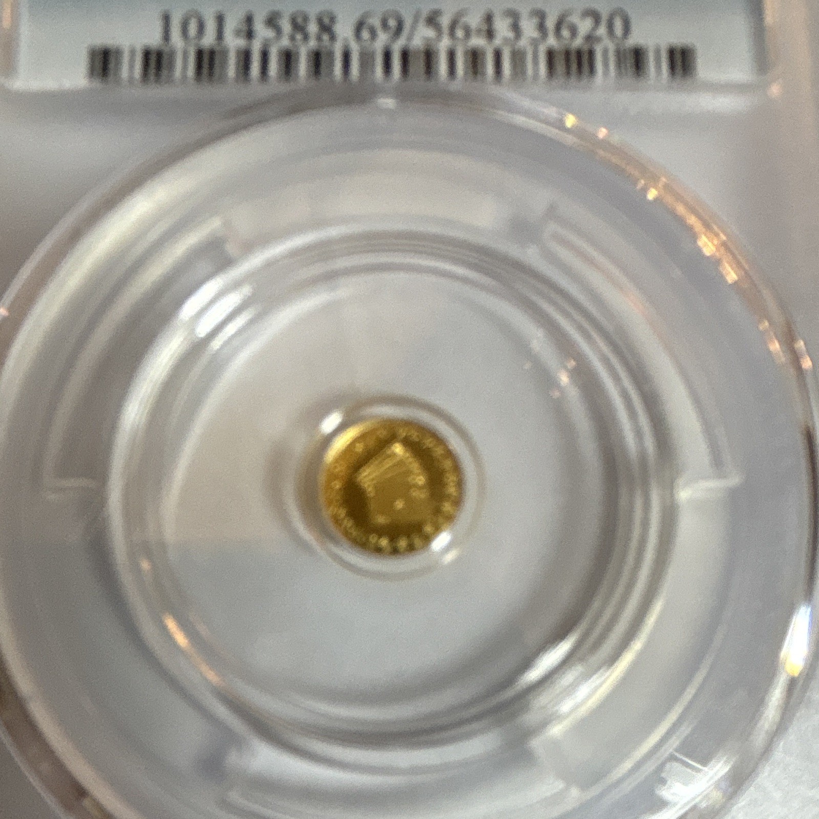 1/500 oz Gold Round Royal Flush Series PCGS MS69 Mint State Micro Gold Slabs