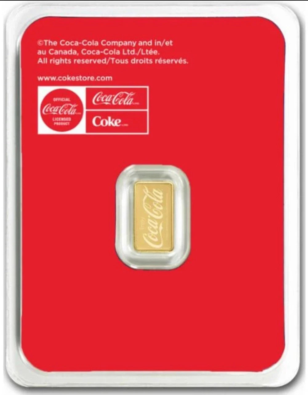 2024 Coca-Cola® Classic 0.5 g – 99.99% Pure Gold Bar in TEP
