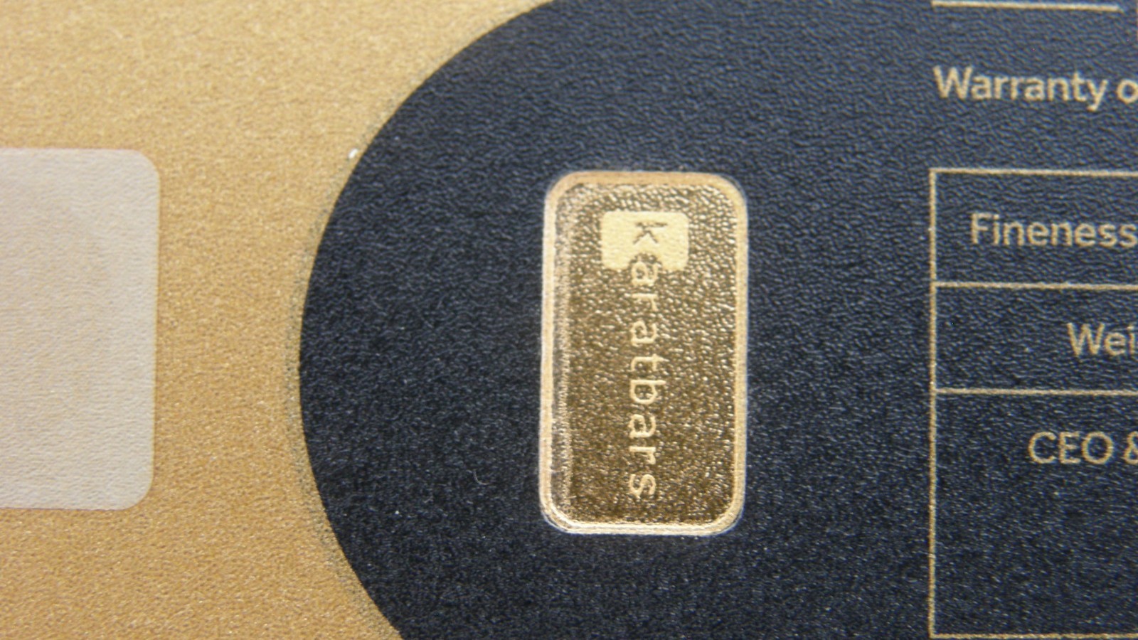1 Gram .9999 Fine Gold Nadir Refinery Karatbar Card (1g, Karat Bar, Assay)