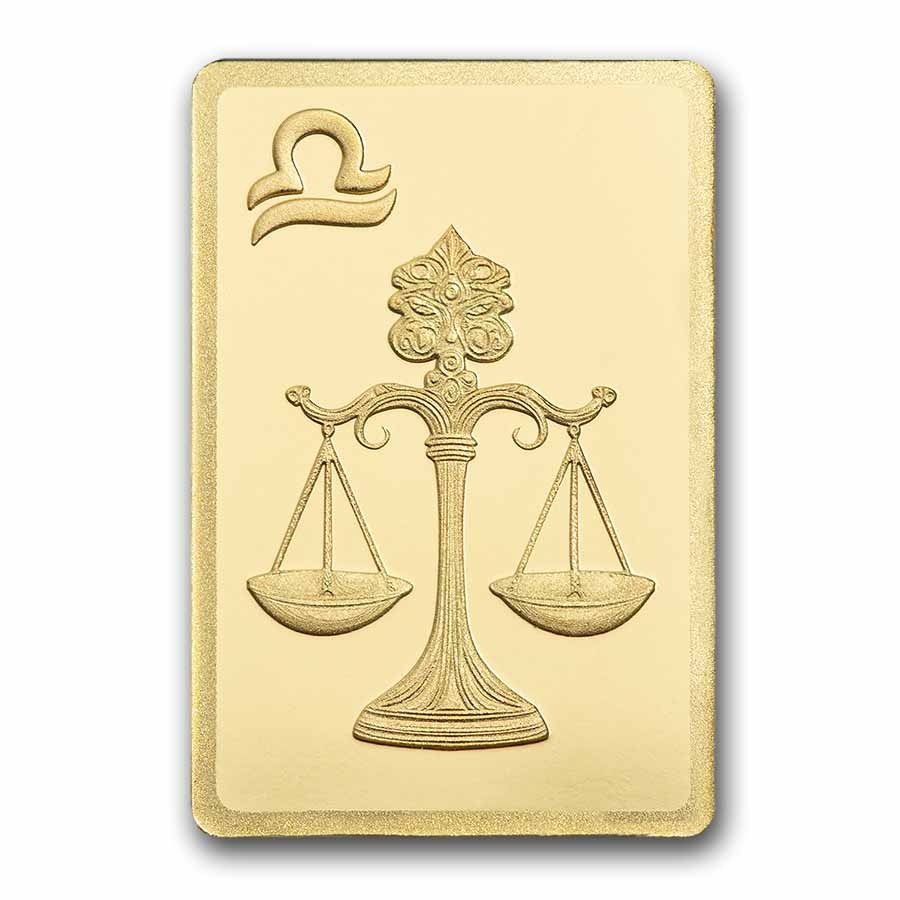 1/2 gram Gold Bar – PAMP Suisse Zodiacs: Libra