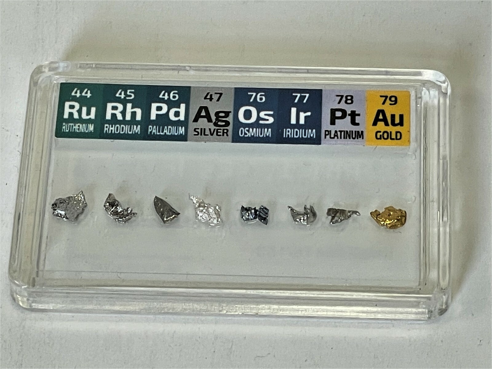 Ruthenium Rhodium Palladium Osmium Iridium Platinum Gold Micro 1 Grain Edition