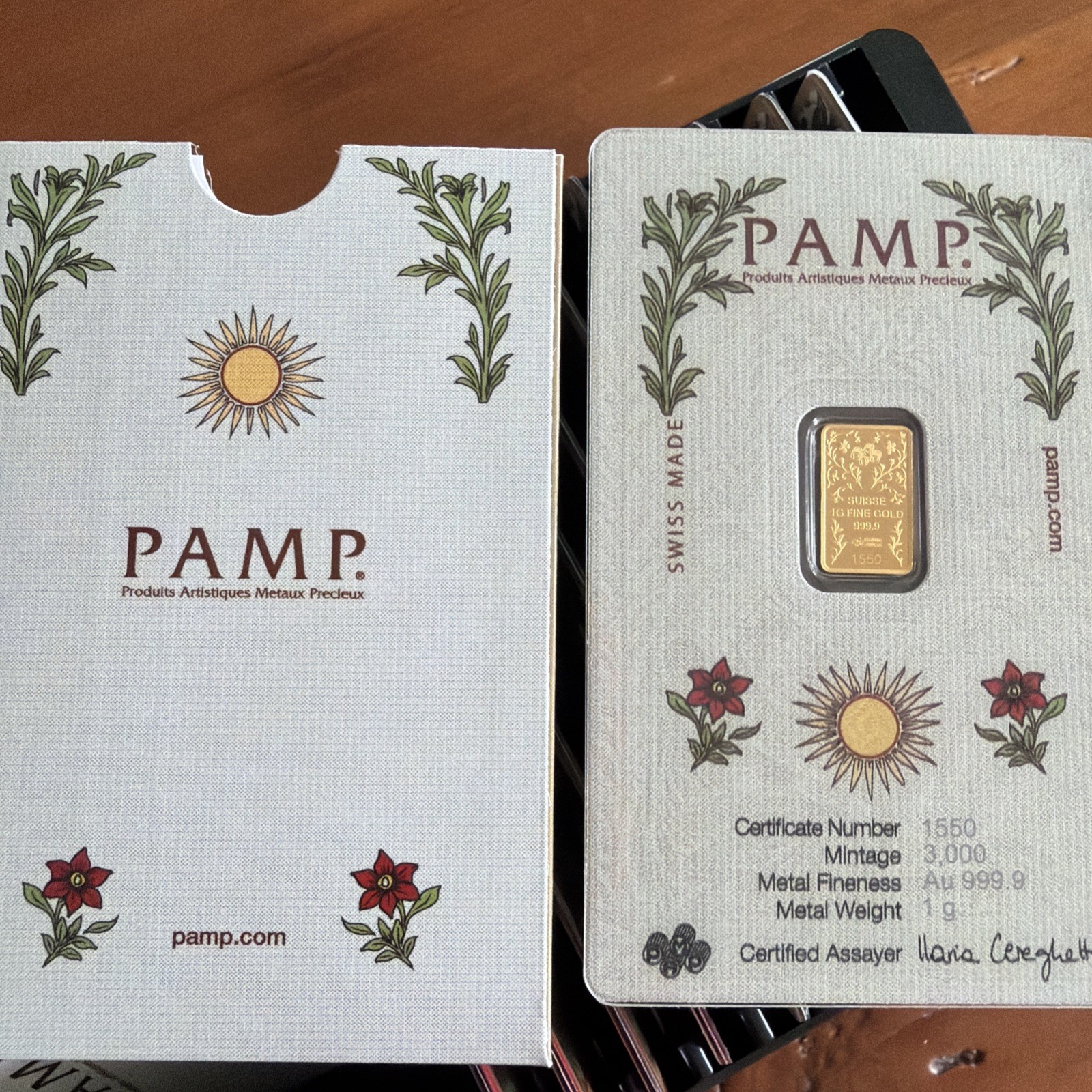 PAMP 🚨 Una And The Lion 1 Gram Gold In Assay RARE 3,000 Total Mintage 🔥 999.9