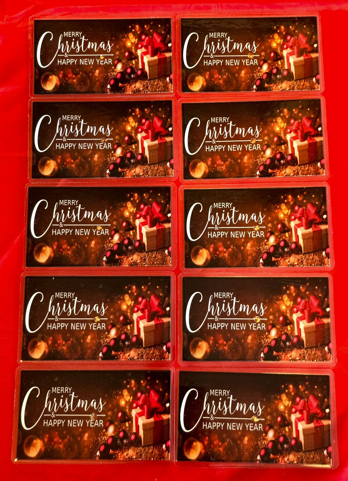 10x Gold MERRY CHRISTMAS ACB 1/4GRAIN RAW NUGGET Placer gold with Certificate G