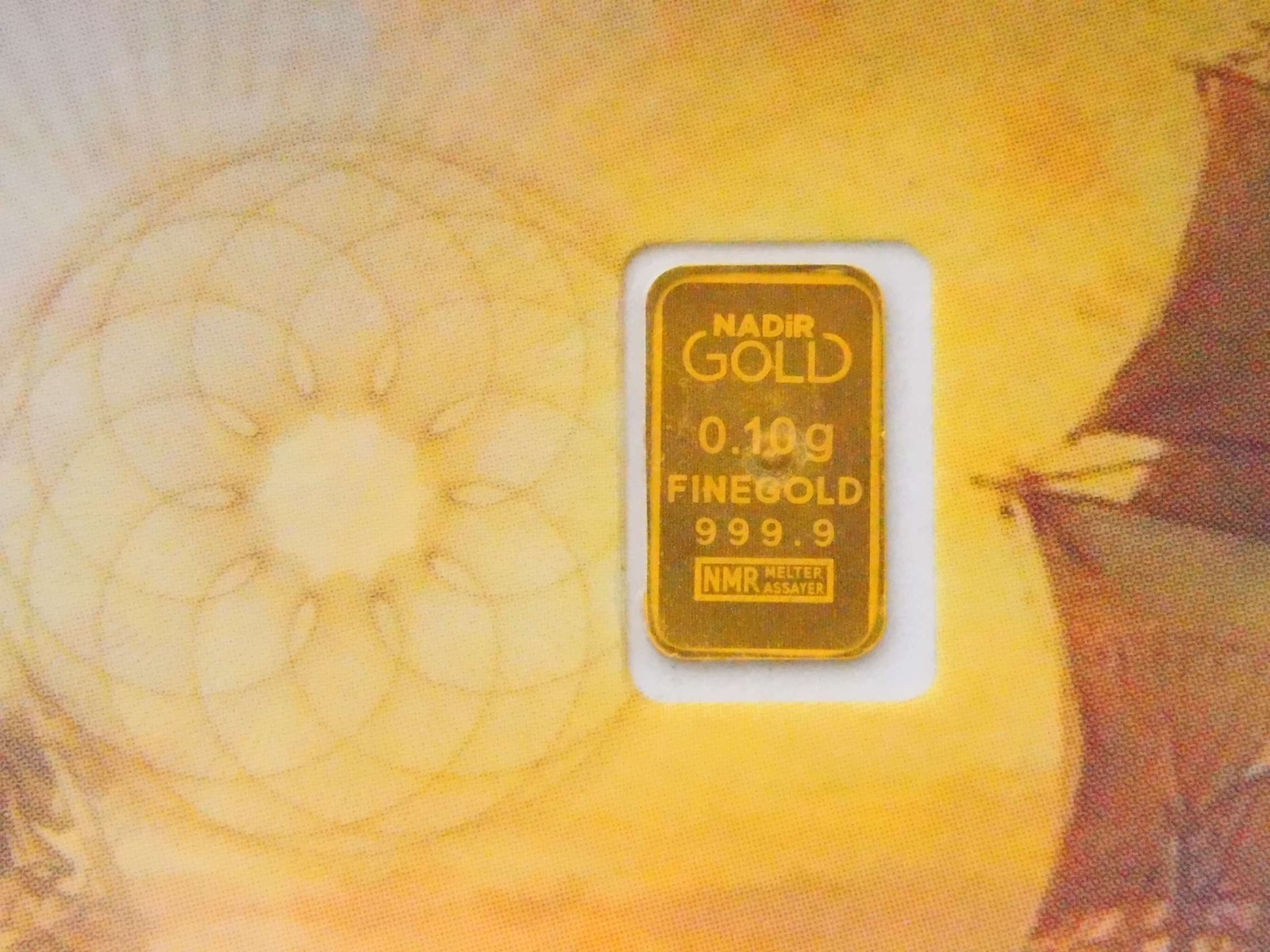 KARATBARS Gold 0.1 Gram 999.9 Fine Gold 24K Cash KaratPay Nadir Bullion 1/10 g