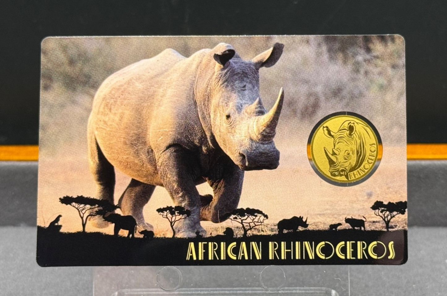 African Rhinoceros – Africa’s Big Five 1/1000 Oz 999 Gold Coin 3000 Francs Chad