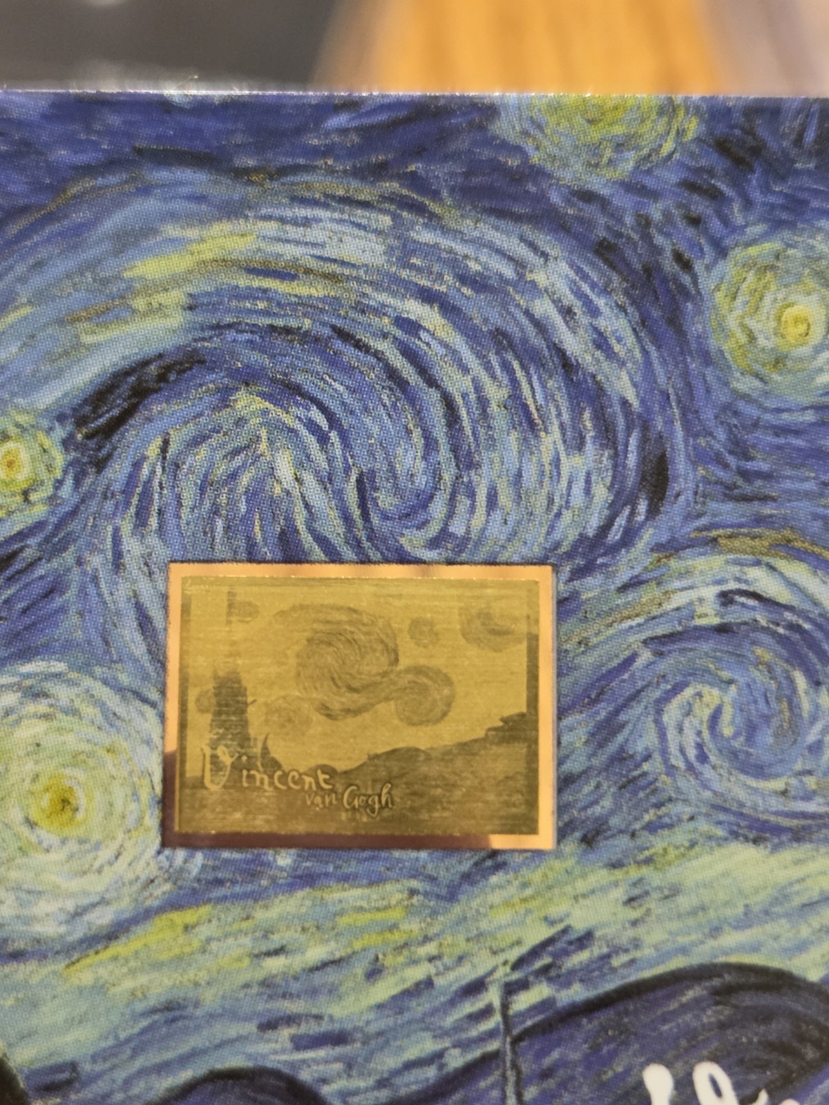 2025 Vincent Van Gogh Starry Night 1/1000Oz .999 Gold Coin card 3000 Francs Chad