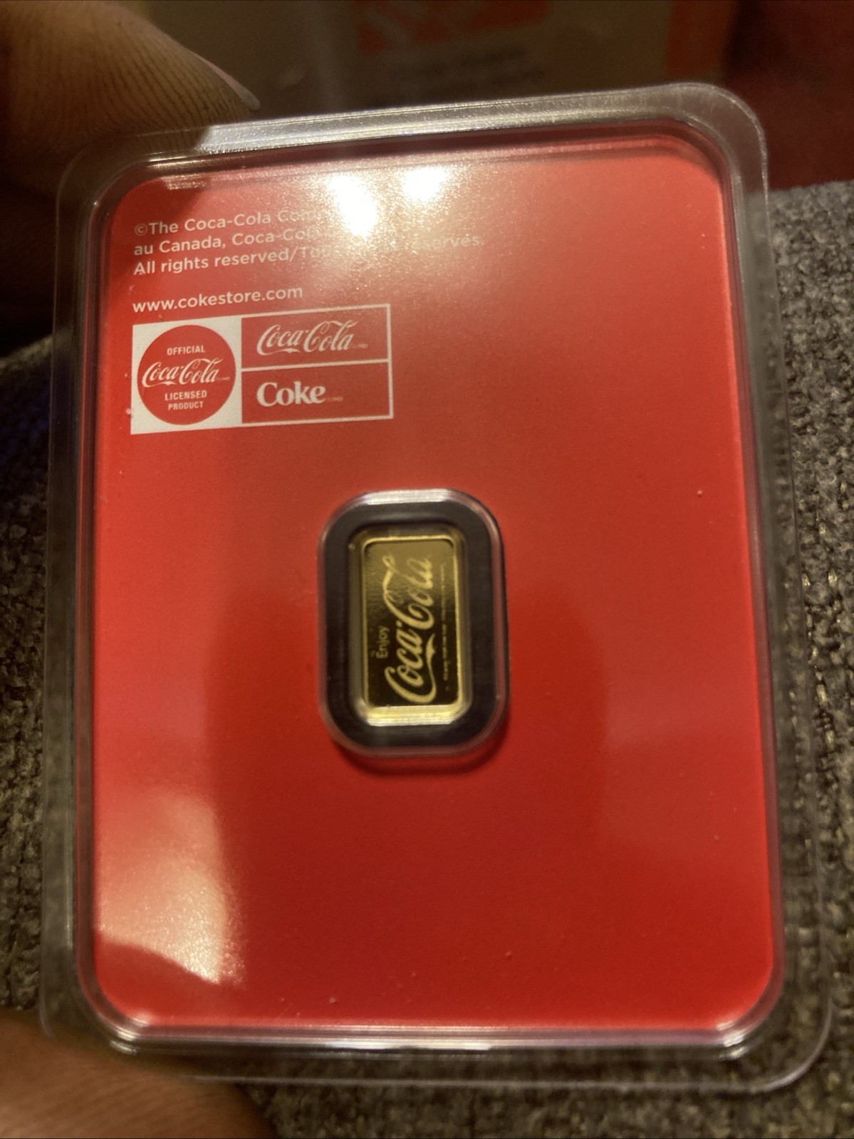 Coca-Cola Offical Brand Gold Bar 1/2 Gram .9999 Pure Gold 🔥🔥🔥