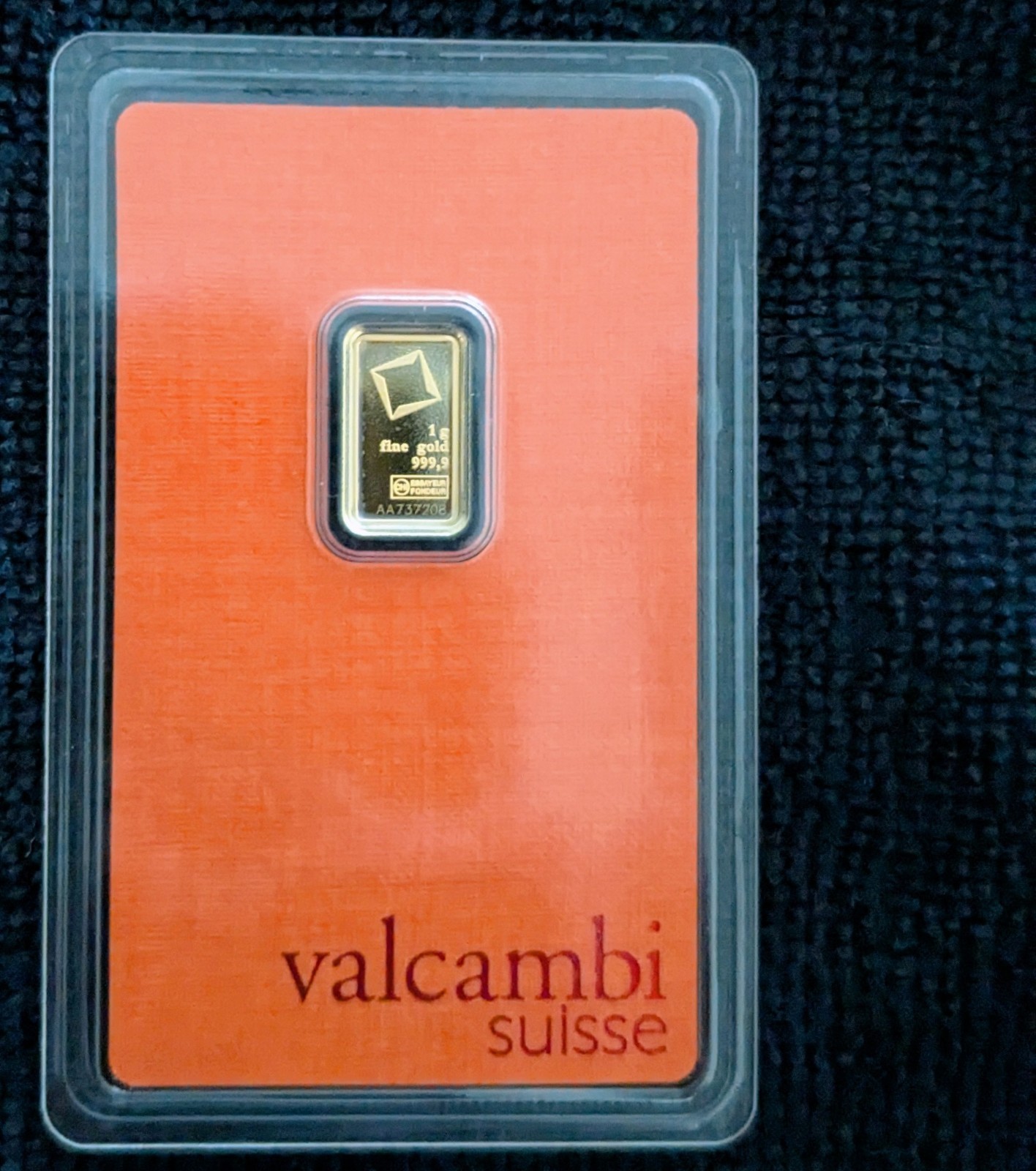 1 Gram Valcambi Suisse Gold Bar (Brand New)