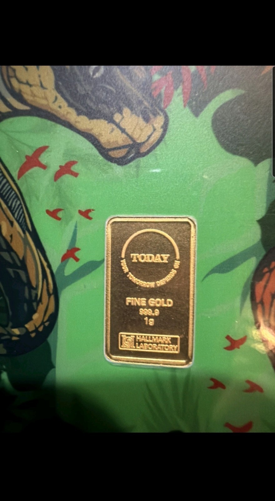 2025 Year of the Snake Lunar 1 Gram .999 Gold Bar in Box South Korea Today Ltd