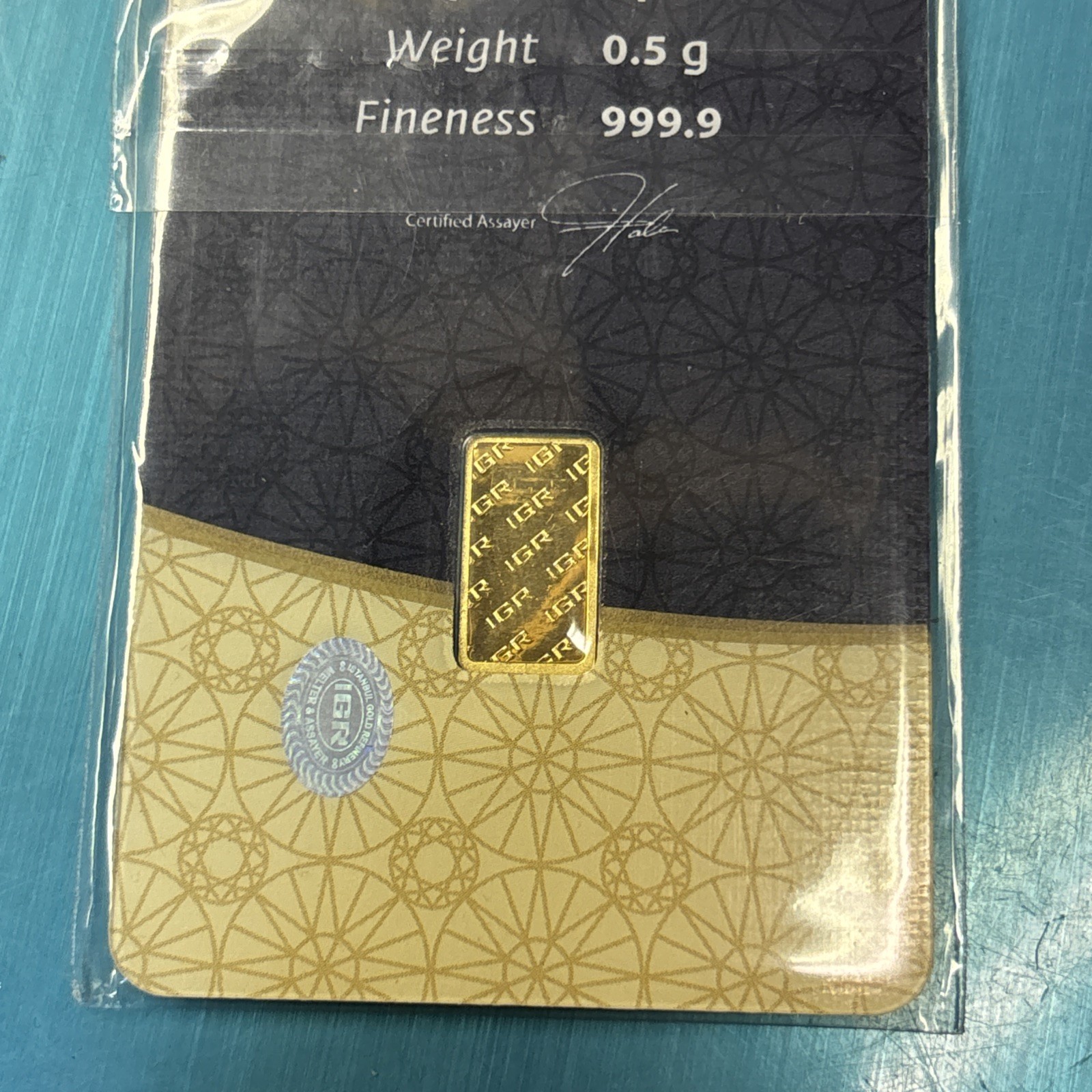 0.5 gram IGR Gold Bar – Istanbul Gold Refinery – 999.9 Fine in Sealed Assay