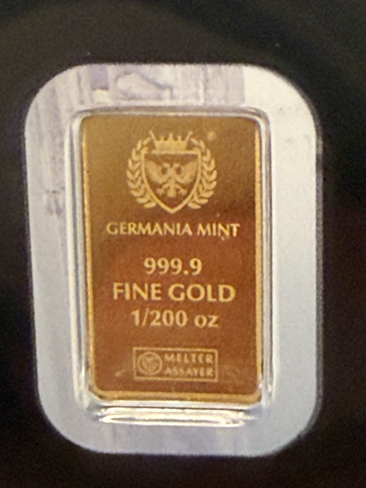 Germania Mint 1/200th oz Gold Bar Sealed – Proof Quality