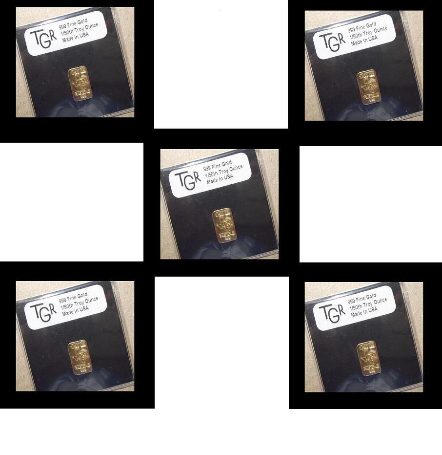GOLD 1/10 th TROY OUNCE OZ 24K PURE SOLID TGR PREMIUM BULLION BAR 999 FINE INGOT