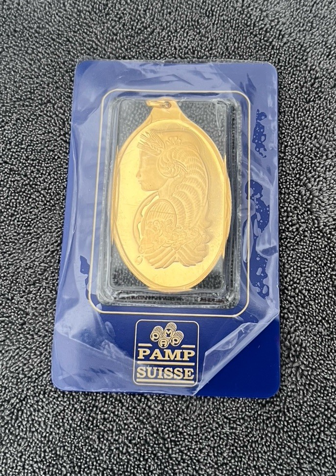 Pamp .9999 1/2 Oz Fine Gold Lady Fortuna Oval Pendant New HALF OUNCE 15.85G RARE