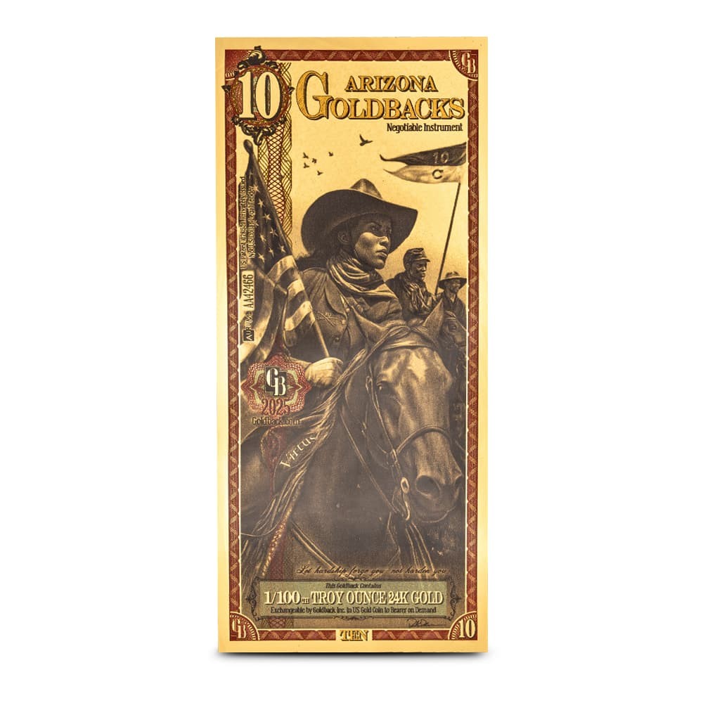 10 Arizona Goldback Gold Note (New)