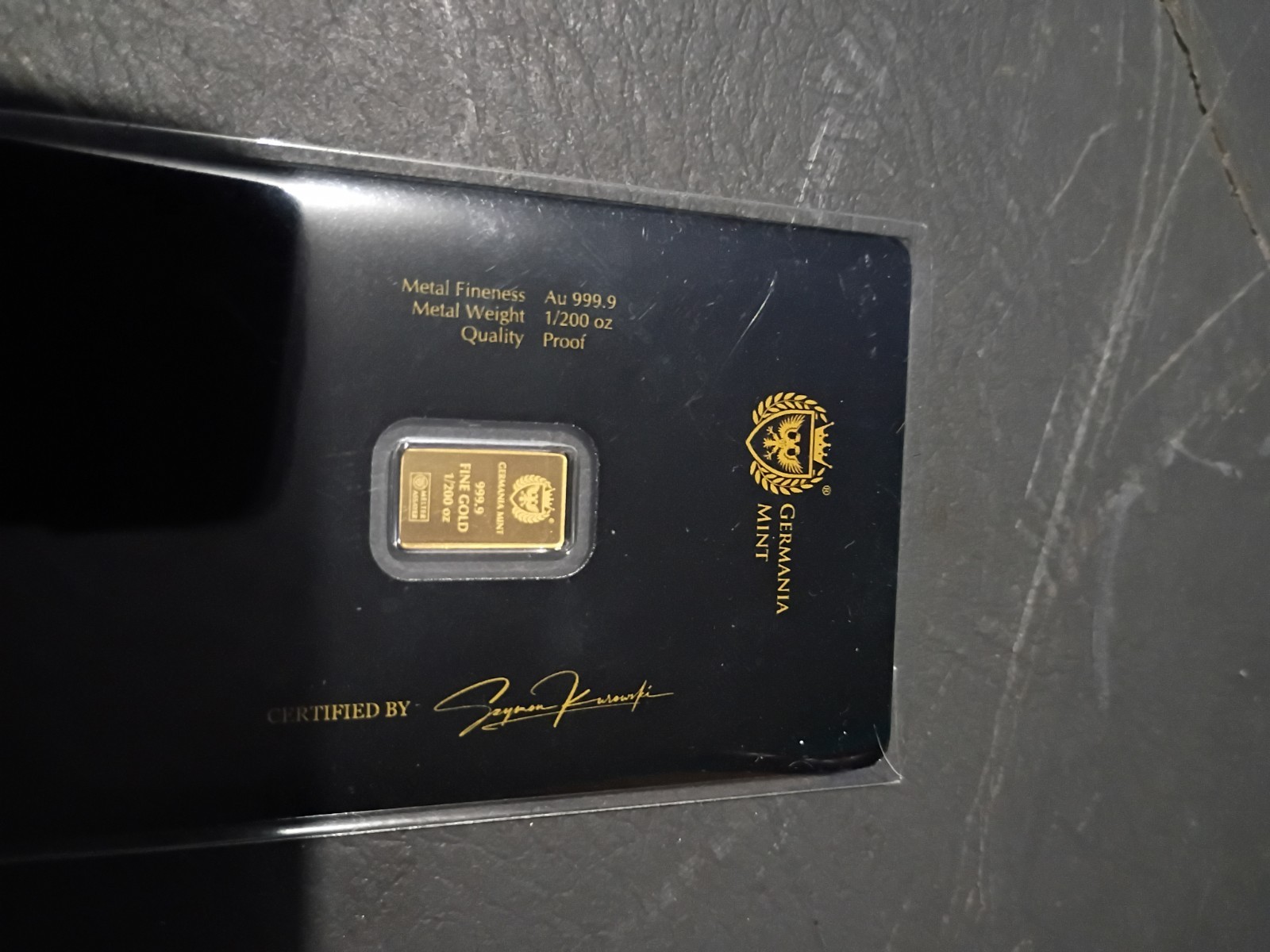 Germania Mint 1/200 oz .9999 Fine Gold Bar *