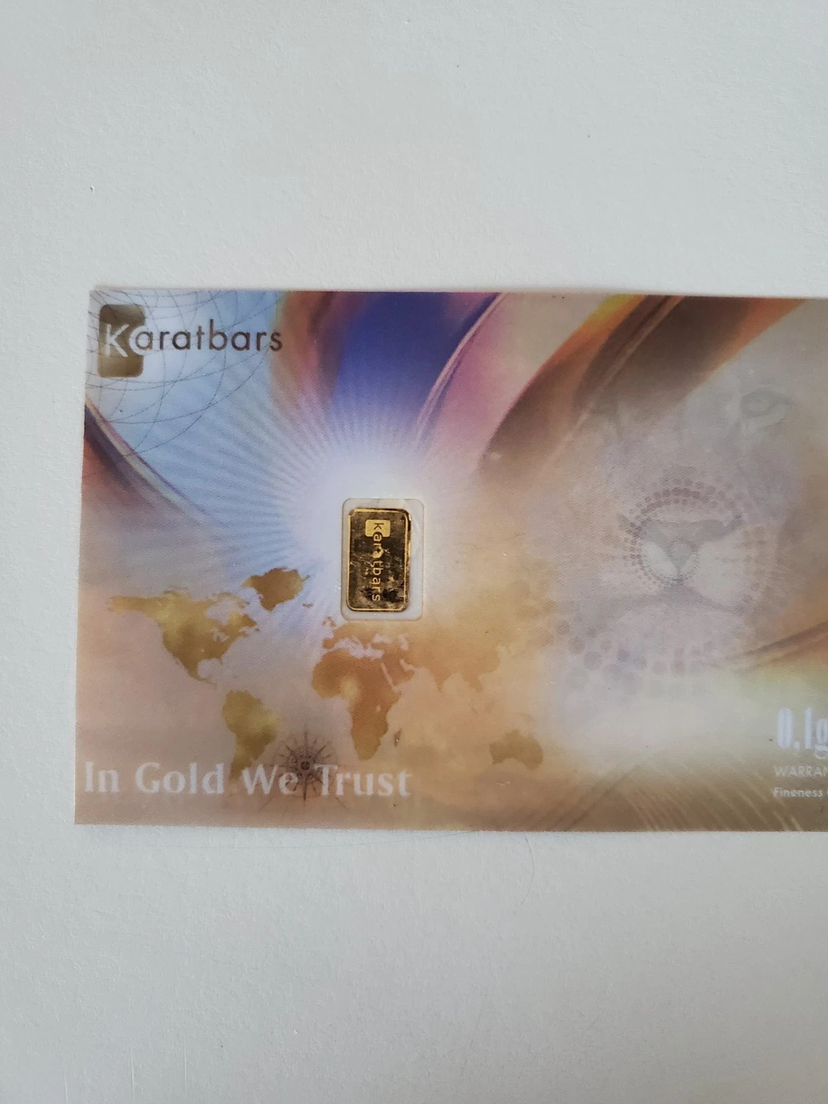 1/10 gram Nadir gold bar 999.9 fineness Cashgold karatpay