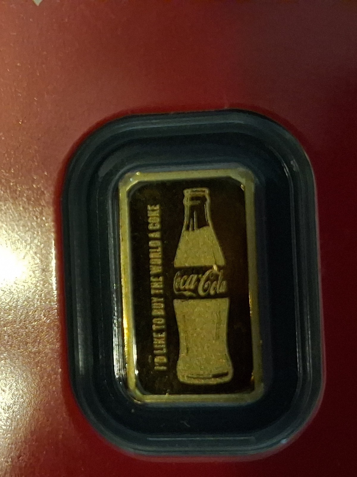 COCA-COLA 1/2 GRAM GOLD BAR .9999 FINE LOW MINTED BAR IN THE ASSAY!!!!!!!!!!!!!!