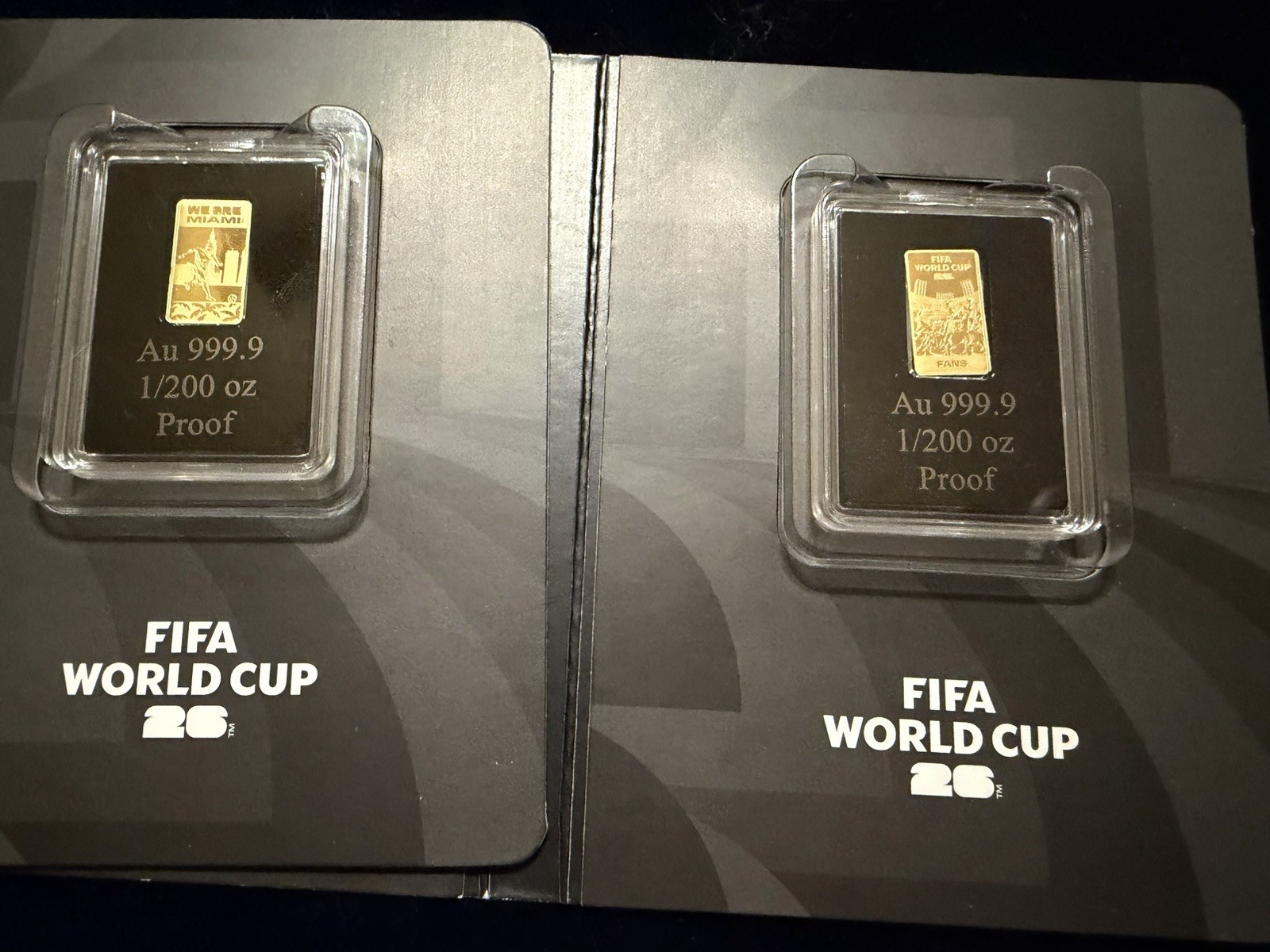 2 X’s FIFI World Cup 2026 Certified 999.9 Fine 1/200 Oz Gold Bar “LIMITED”