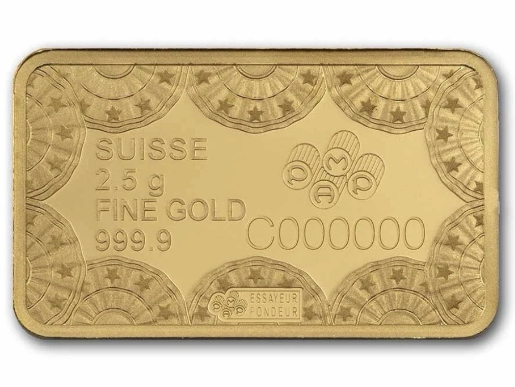 🇺🇸 2.5 gram Gold Bar – PAMP 250th Anniversary of the USA