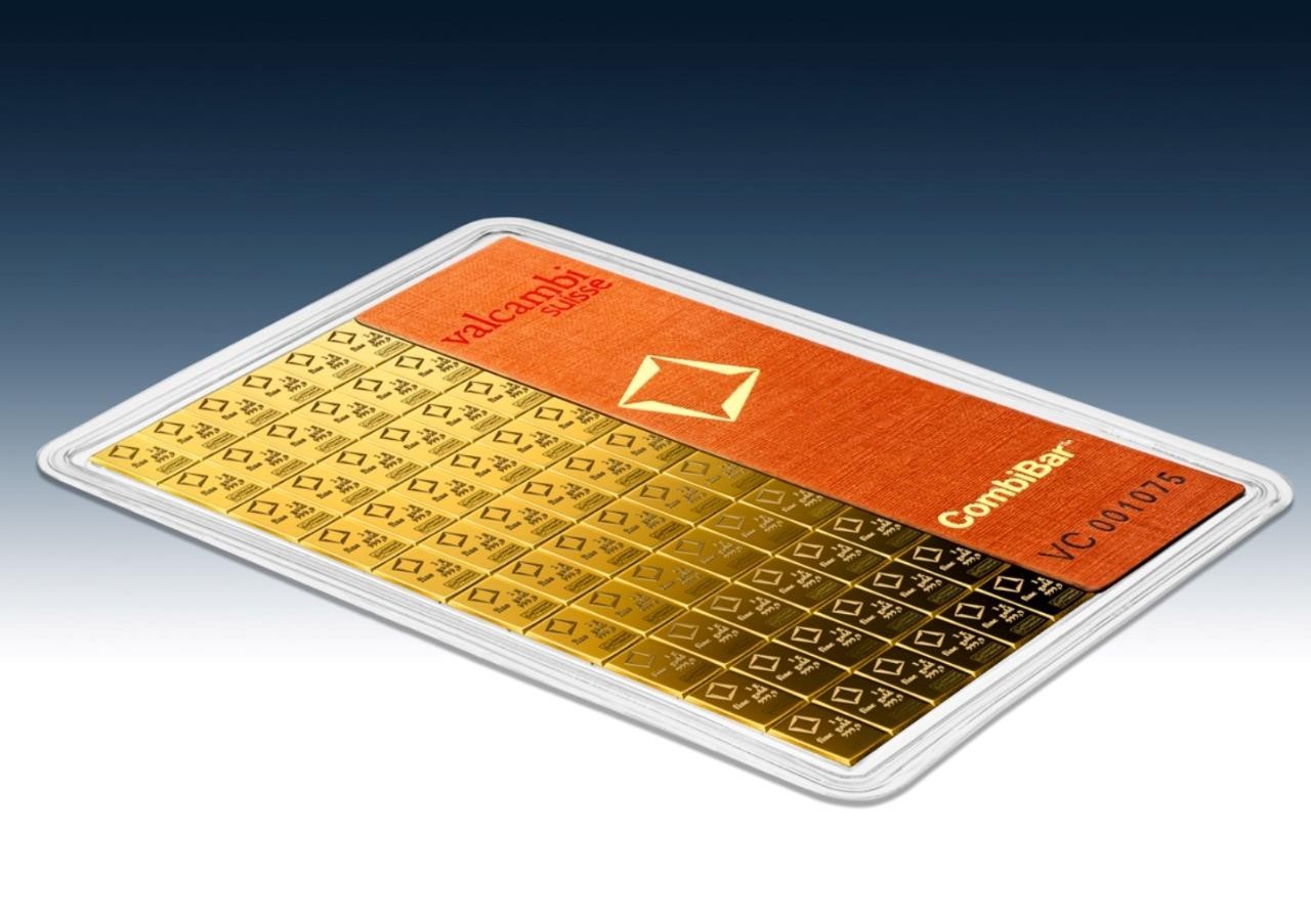 100 x 1 gram Gold Valcambi CombiBar w/ Assay Card .9999 Gold Bullion #A669