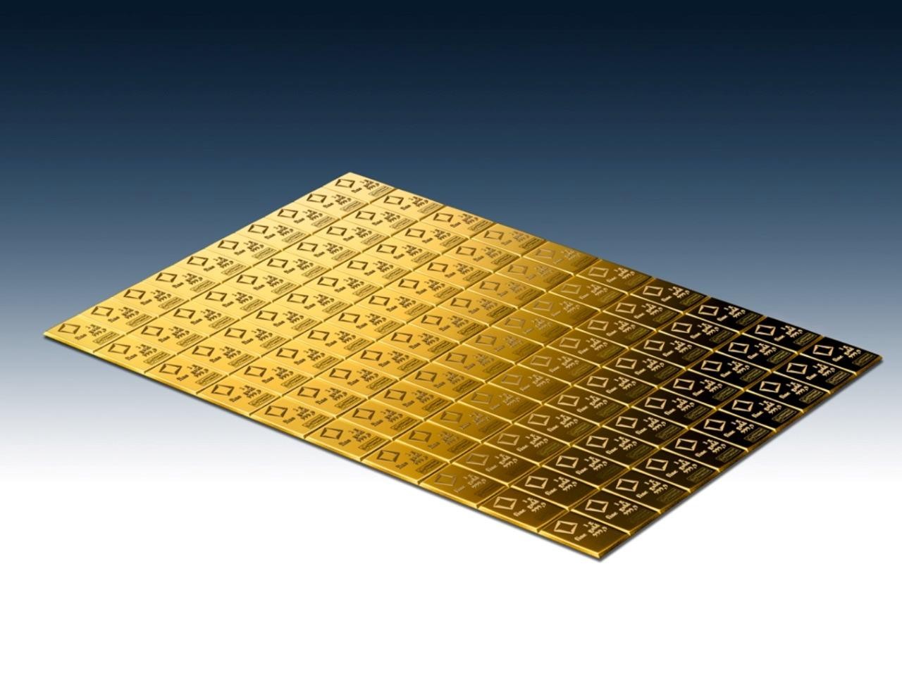 100 x 1 gram Gold Valcambi CombiBar w/ Assay Card .9999 Gold Bullion #A669