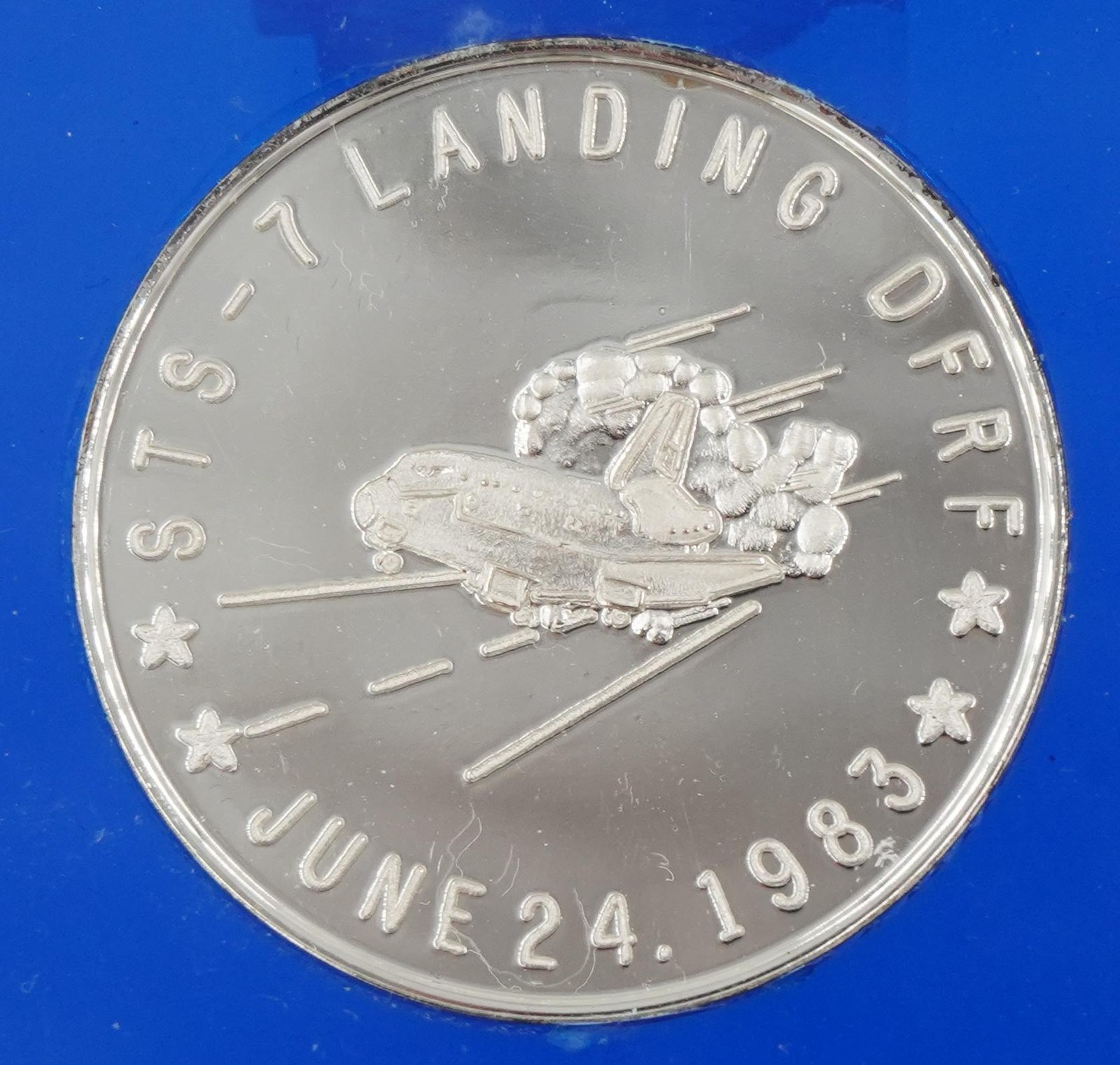 10oz Pure Silver NASA Commemorative Medallion Set Custom Shuttle Display Stand