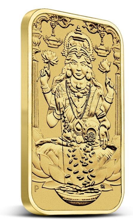 2025 Australia Perth Mint Lakshmi Diwali 1 Gram Gold Bar In Assay Card