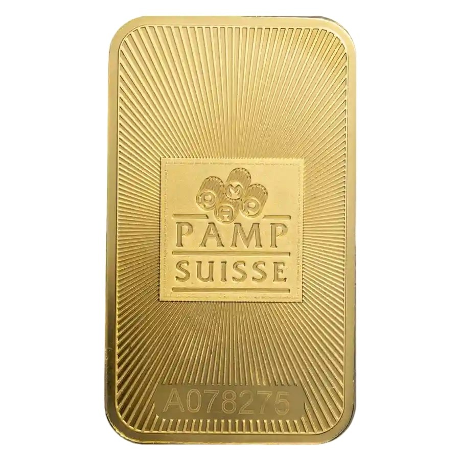 1 oz Gold Bar – PAMP Suisse with Assay Card – .9999 Fine Gold