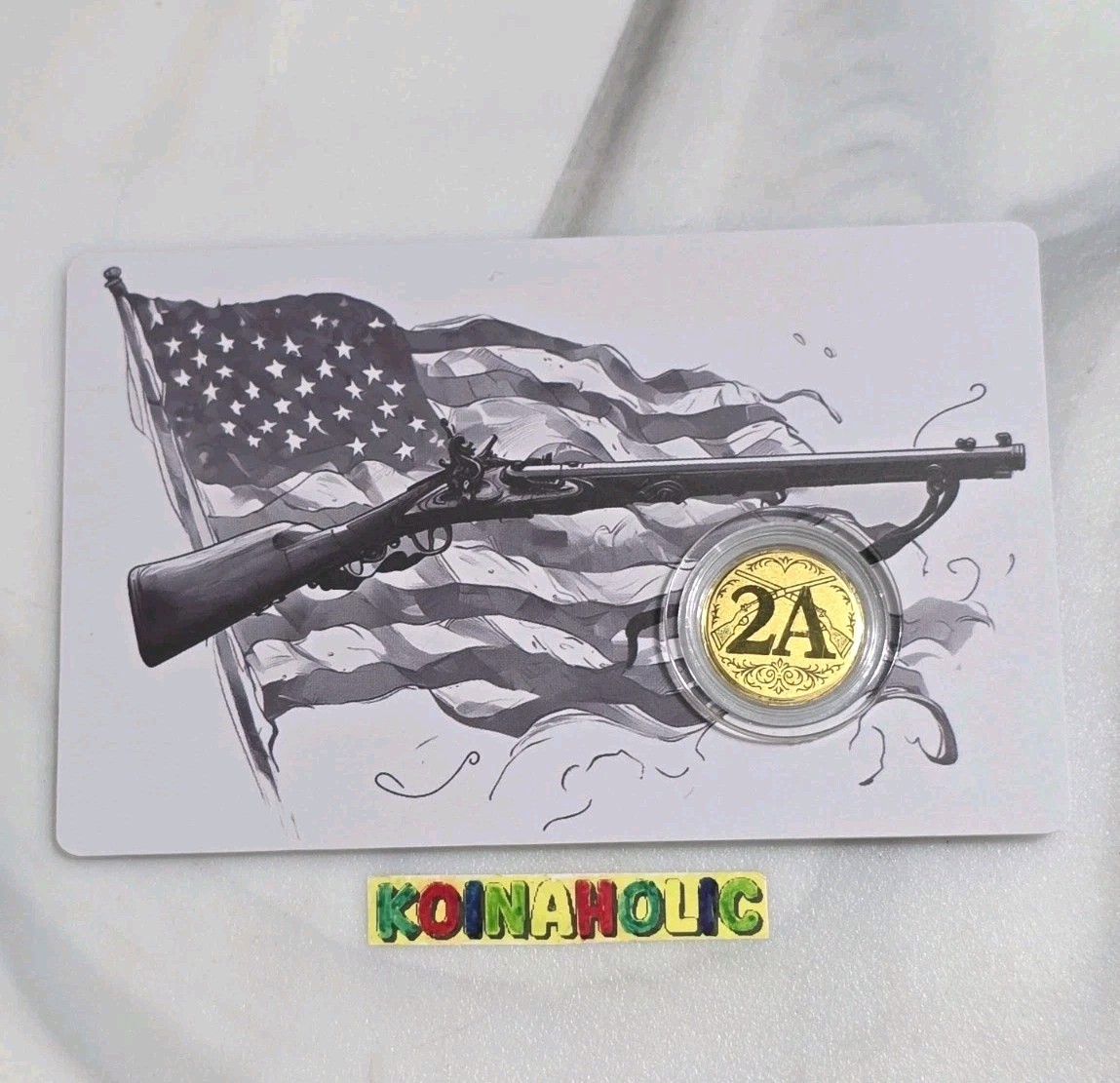 2nd Amendment 1/1000 oz .9999 Gold Bar in Card Limited Edition 9,999 Mintage 🔥