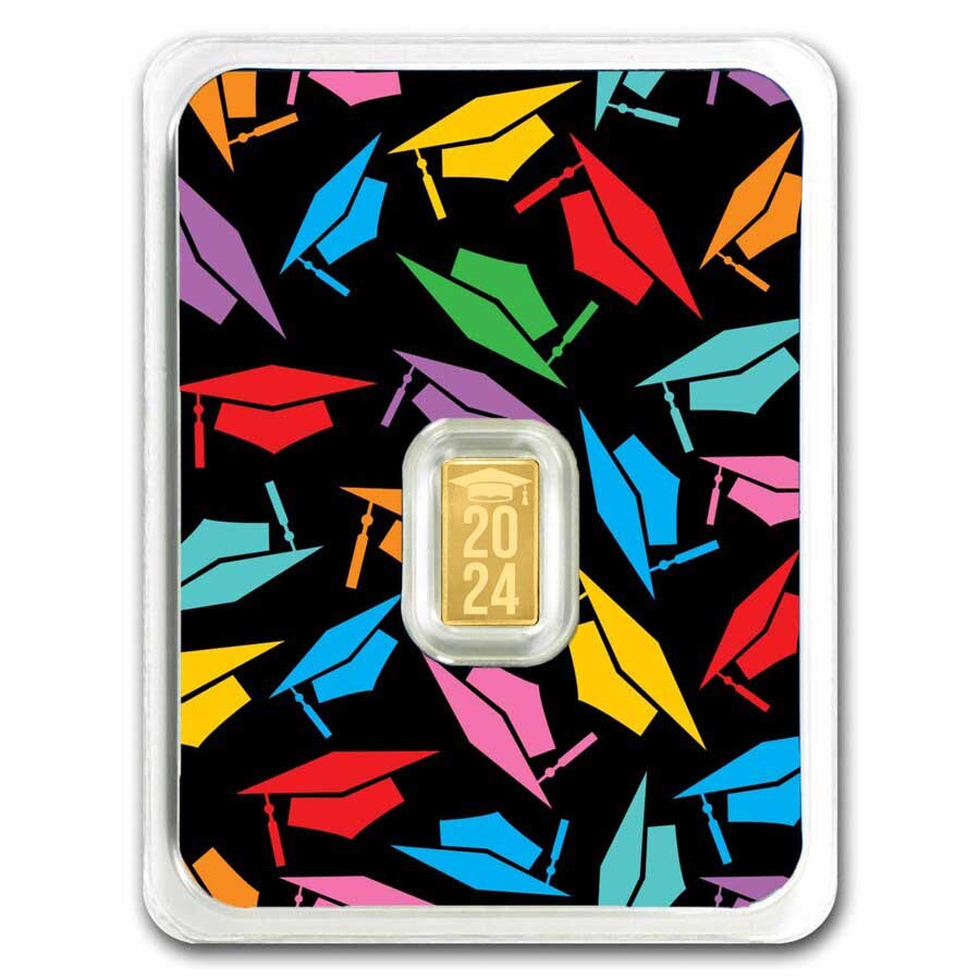1/2 gram Gold Bar – 2024 Graduation (Colorful Caps In TEP)