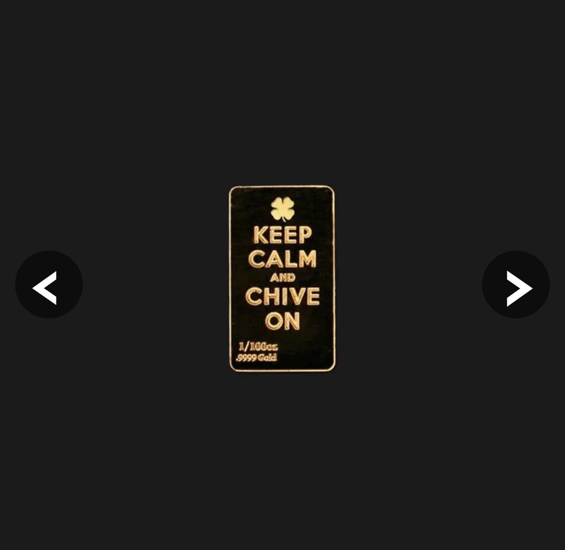 The CHIVE | Shamrock Gold Bar | 1/100th Oz Gold Bar | SOLD OUT