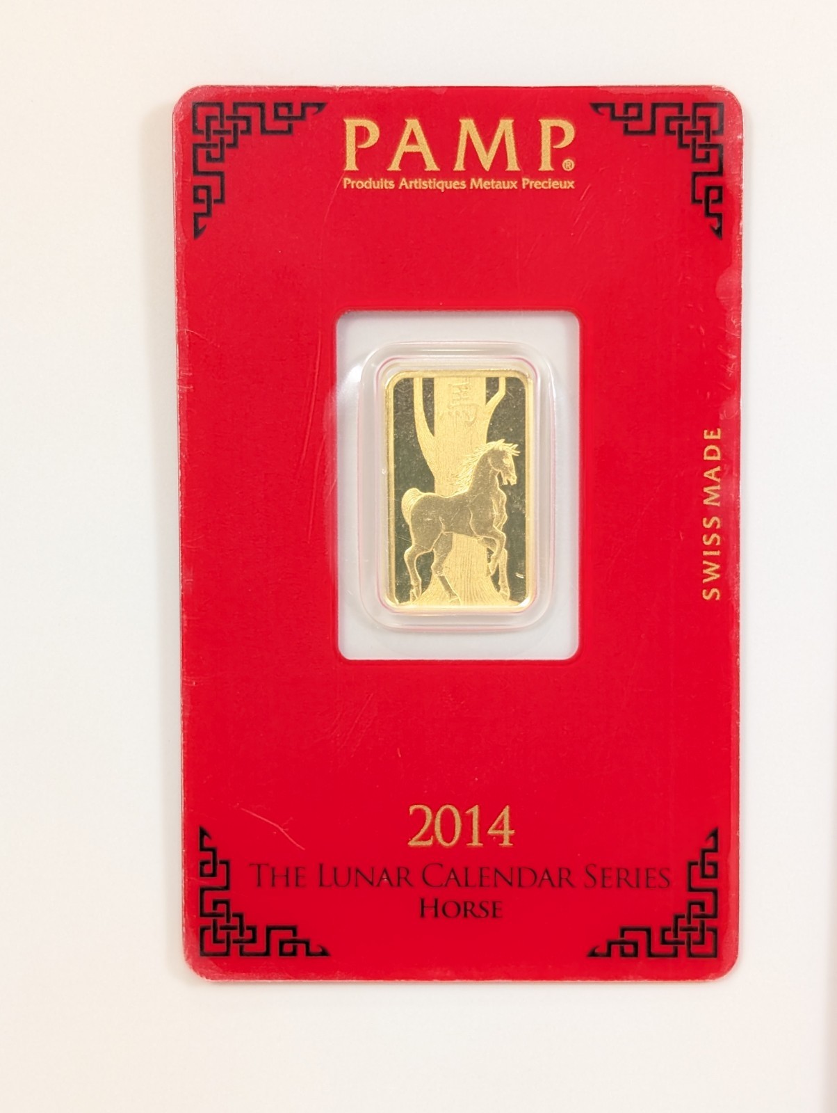 2014 Lunar Year of The Horse 🐎 PAMP Suisse 5 Gram Gold Bar Sealed in Assay ~New
