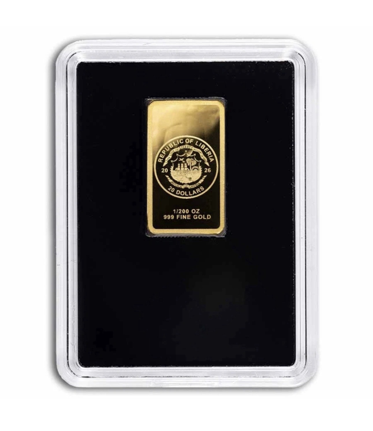 💀☠️🗝️2026 Liberia 1/200 oz Gold Skeleton Key Coin Bar