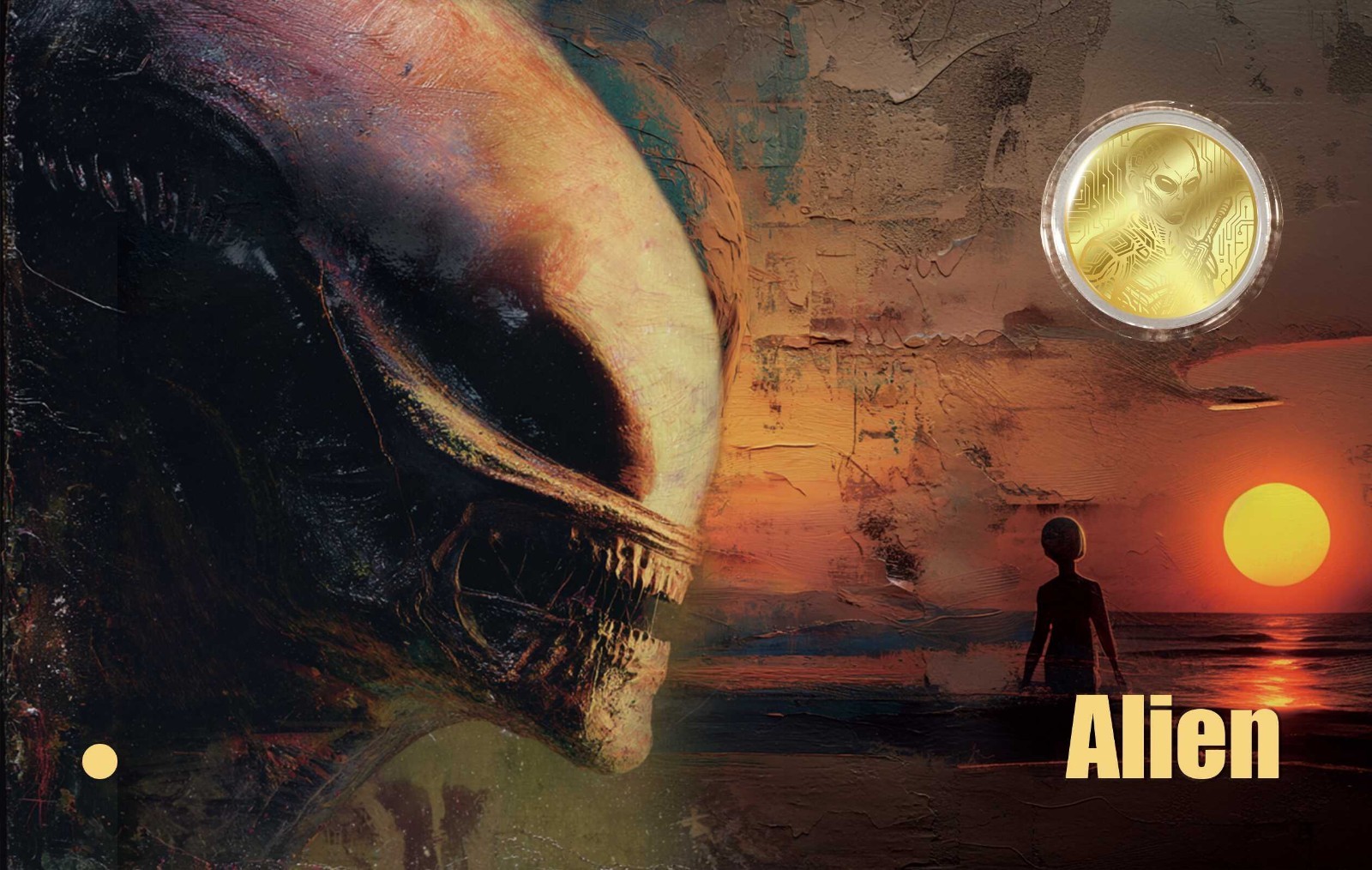 ALIEN 1/200 Oz Gold Coin card 30$ Liberia 2026