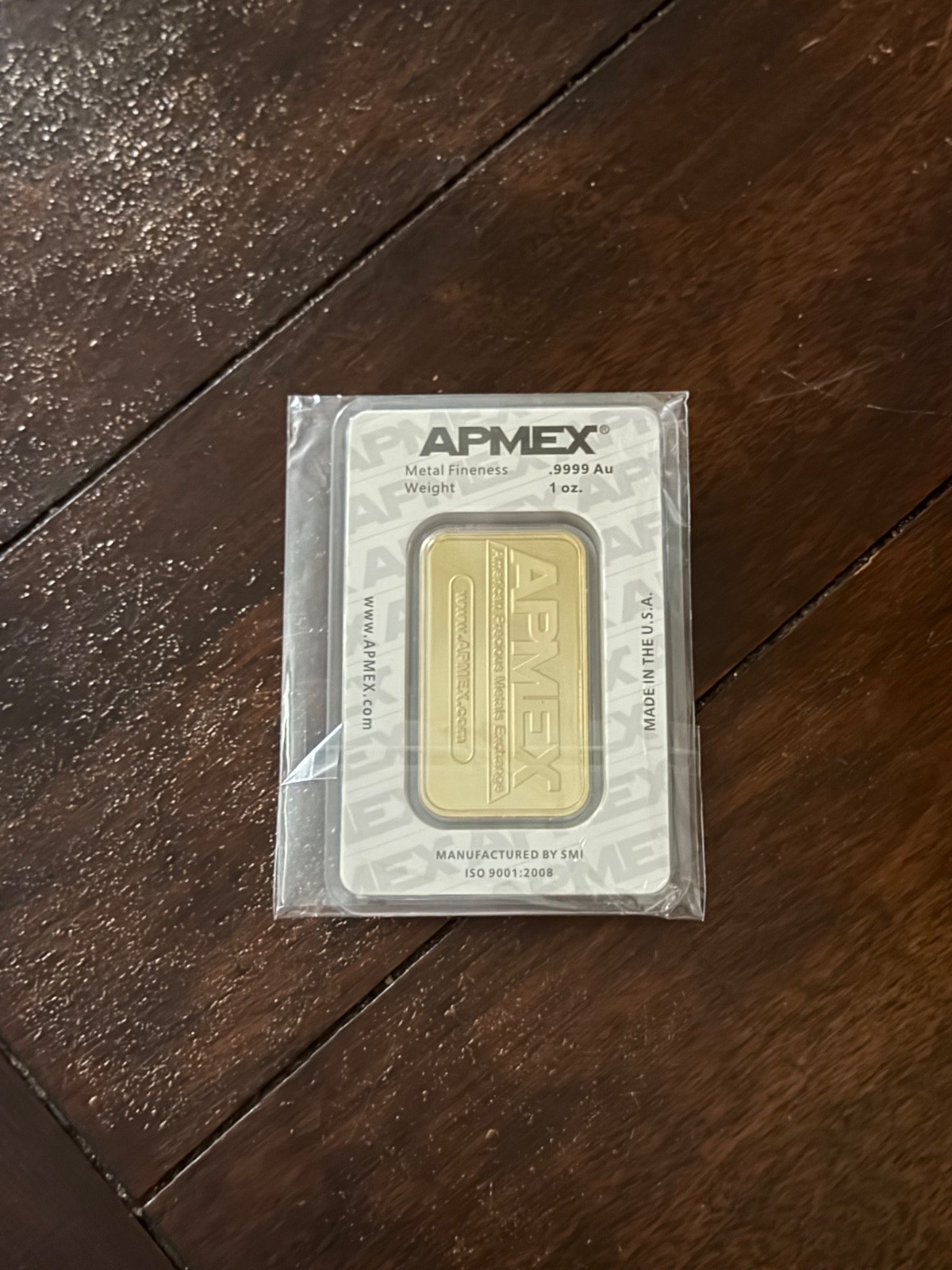 APMEX 1 oz .9999 Fine Gold Bullion Bar – Gold Composition, Total 1 oz