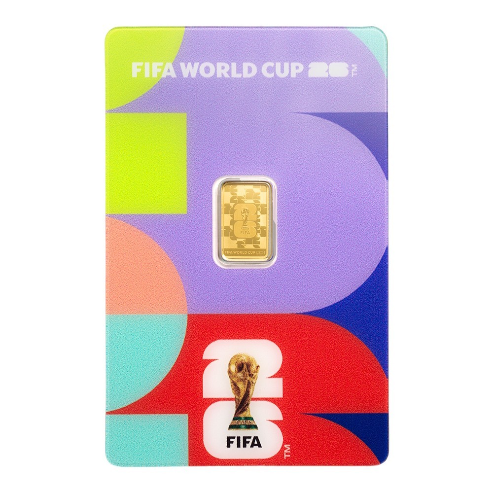 PRESALE – 1 g Gold Bar FIFA World Cup 26™ Pamp Suisse – Limited 7500 Mintage