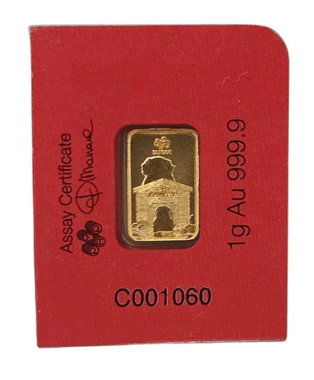 2018 Pamp Lunar Dog Gold Bar – 1g