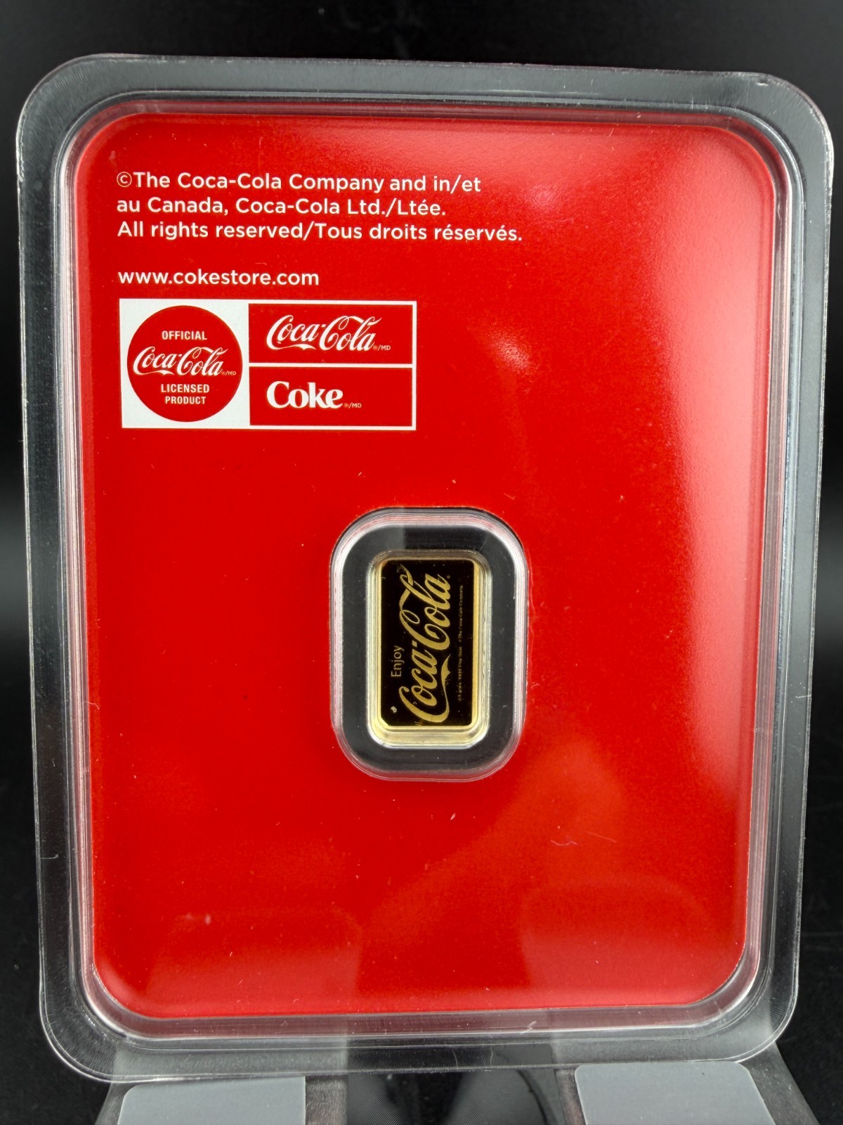 🥤 Coca-Cola 1/2 Gram .9999 Pure Gold Bar in Assay Package – Collectible Gold ✨