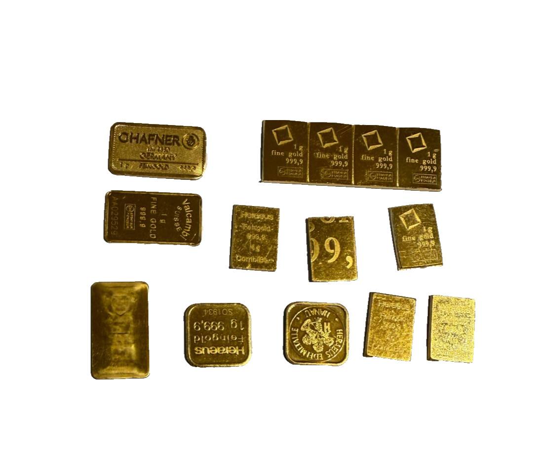 1 gm mixed mints loose combi gold bar # bar x 1 bar only