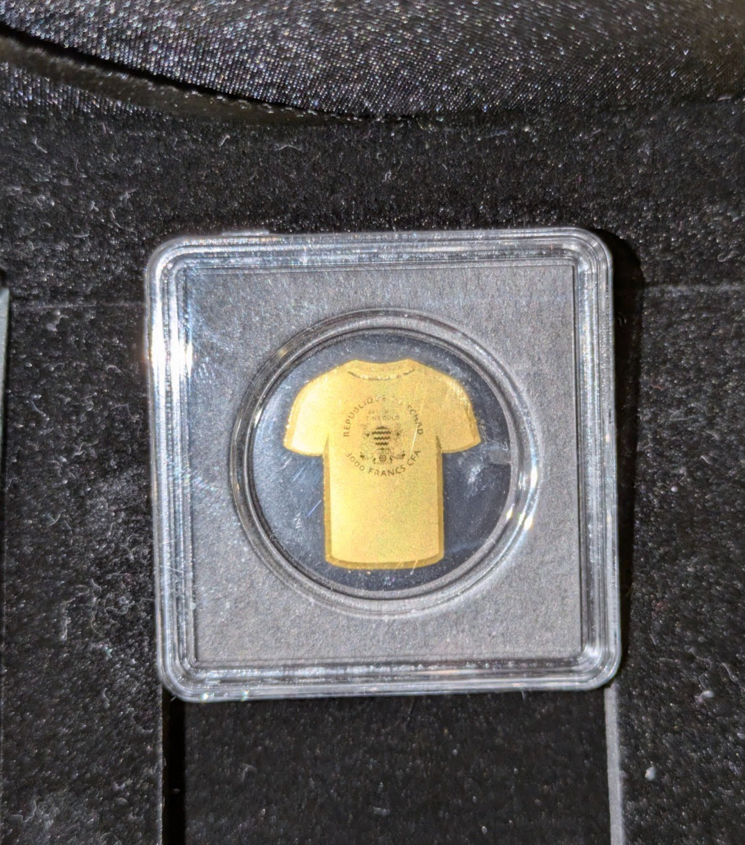 SPORT ICONS ENGLAND FOOTBALL SHIRT DESIGN 1/1000 OZ GOLD 3000 FRANCS CHAD