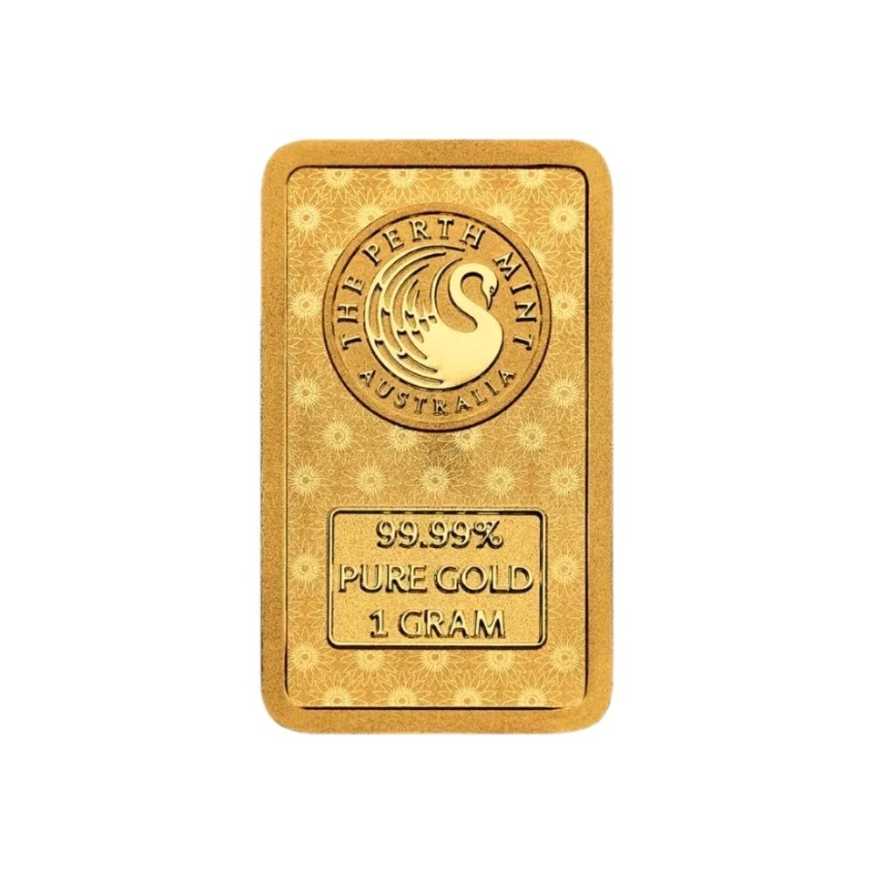 1g Gold Bar Perth Mint Diwali Lakshmi 1 Gram 9999 Gold in Blister 24 Carats