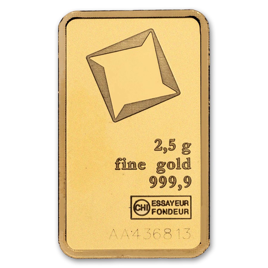 2.5 gram Gold Bar – Random Design