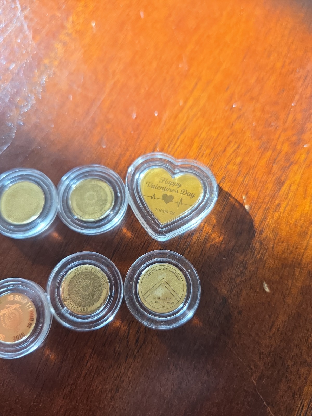 Lot Of 6 1/1000 Oz Gold Mixed Lot